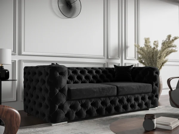 Chesterfield trzyosobowy rozkładany