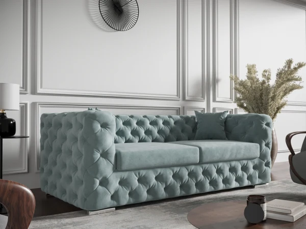 Chesterfield trzyosobowy rozkładany